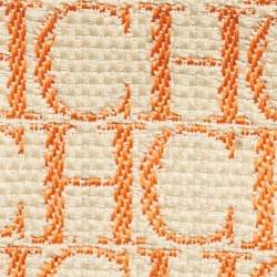 Pre Owned CH Carolina Herrera Blue/Beige Monogram Embossed Leather Andy Tote