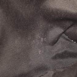 Pre Owned CH Carolina Herrera Silver Monogram Embossed Leather Audrey Shoulder Bag