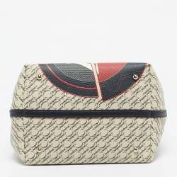 Pre Owned CH Carolina Herrera Multicolor Painted Coated Canvas Medium Matryoshka Locked Tote