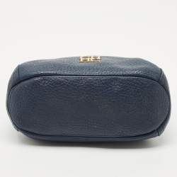 Pre Owned CH Carolina Herrera Navy Blue Leather Maria Shoulder Bag