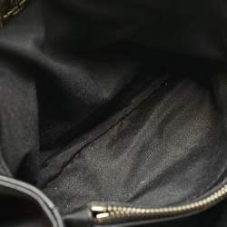 Pre Owned CH Carolina Herrera Black Fox Fur and Leather Chain Tote