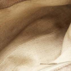 Pre Owned CH Carolina Herrera Rose Gold Quilted Leather Chain Flap Bag