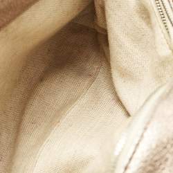 Pre Owned CH Carolina Herrera Rose Gold Quilted Leather Chain Flap Bag