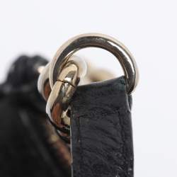 Pre Owned CH Carolina Herrera Black Leather Tassel Shoulder Bag