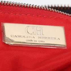 Pre Owned CH Carolina Herrera Black Leather Tassel Shoulder Bag