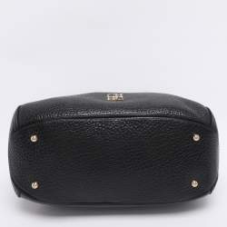 Pre Owned CH Carolina Herrera Black Leather Tassel Shoulder Bag