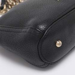Pre Owned CH Carolina Herrera Black Leather Maria Crossbody Bag