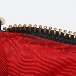 Pre Owned CH Carolina Herrera Black Leather Maria Crossbody Bag
