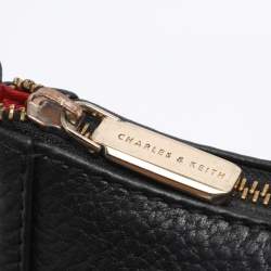 Pre Owned CH Carolina Herrera Black Leather Maria Crossbody Bag