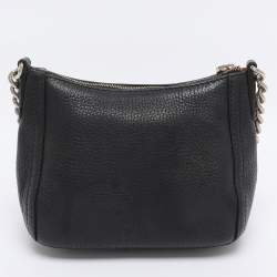 Pre Owned CH Carolina Herrera Black Leather Maria Crossbody Bag