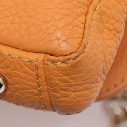 Pre Owned CH Carolina Herrera Mustard Leather Tassel Flap Chain Shoulder Bag