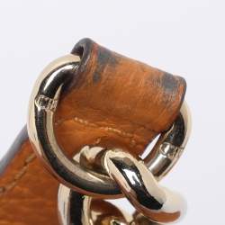 Pre Owned CH Carolina Herrera Mustard Leather Tassel Flap Chain Shoulder Bag