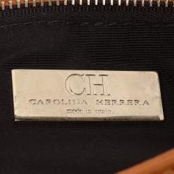 Pre Owned CH Carolina Herrera Mustard Leather Tassel Flap Chain Shoulder Bag