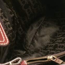 Pre Owned CH Carolina Herrera Red Leather Flap Satchel