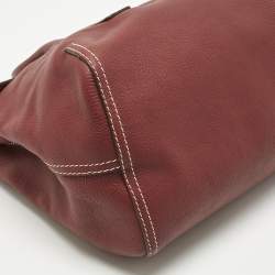 Pre Owned CH Carolina Herrera Red Leather Flap Satchel