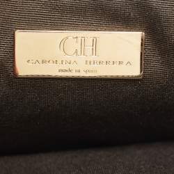 Pre Owned CH Carolina Herrera Tricolor Coated Canvas and Leather Envelope Crossbody Bag