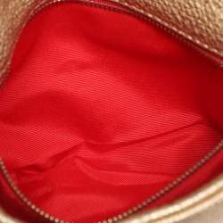 Pre Owned CH Carolina Herrera Metallic Gold Quilted Leather Chain Crossbody Bag