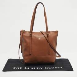 Pre Owned CH Carolina Herrera Brown Leather Tote
