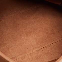 Pre Owned CH Carolina Herrera Brown Leather Minuetto Flap Top Handle Bag