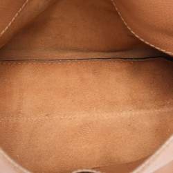 Pre Owned CH Carolina Herrera Brown Leather Minuetto Top Handle Bag