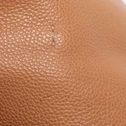 Pre Owned CH Carolina Herrera Brown Leather Minuetto Top Handle Bag