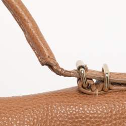 Pre Owned CH Carolina Herrera Brown Leather Minuetto Top Handle Bag