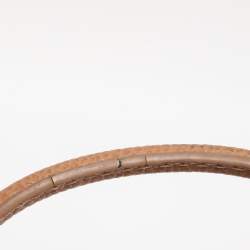 Pre Owned CH Carolina Herrera Brown Leather Minuetto Top Handle Bag