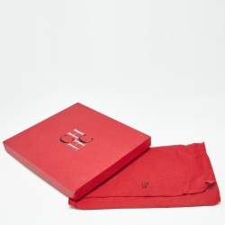 Pre Owned CH Carolina Herrera Beige/Brown Monogram Canvas Continental Pouch