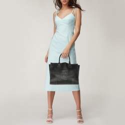 Pre Owned CH Carolina Herrera Black Leather Tote