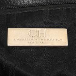 Pre Owned CH Carolina Herrera Black Leather Tote