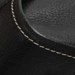 Pre Owned CH Carolina Herrera Black Leather Tote