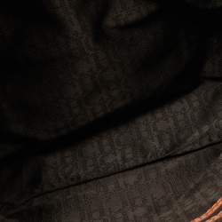 Pre Owned CH Carolina Herrera Orange Leather Front Pocket Tote