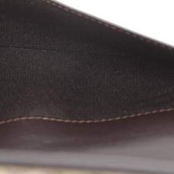 Pre Owned CH Carolina Herrera Beige/Red Canvas and Leather Continental Wallet