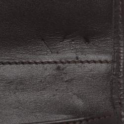 Pre Owned CH Carolina Herrera Beige/Red Canvas and Leather Continental Wallet