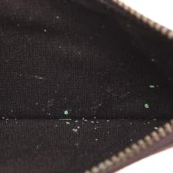 Pre Owned CH Carolina Herrera Beige/Red Canvas and Leather Continental Wallet