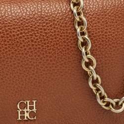 Pre Owned حقيبة كروس سي أتش كارولينا هيريرا جلد مونوغرام بني