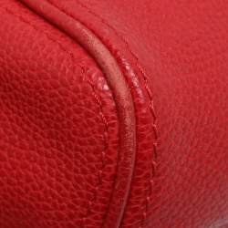 مملوكة مسبقًا CH Carolina Herrera Minuetto Small Red Leather Top Handle Bag 