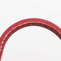 مملوكة مسبقًا CH Carolina Herrera Minuetto Small Red Leather Top Handle Bag 