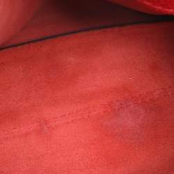 مملوكة مسبقًا CH Carolina Herrera Minuetto Small Red Leather Top Handle Bag 