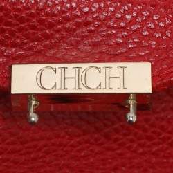 مملوكة مسبقًا CH Carolina Herrera Minuetto Small Red Leather Top Handle Bag 