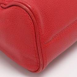مملوكة مسبقًا CH Carolina Herrera Minuetto Small Red Leather Top Handle Bag 