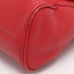 مملوكة مسبقًا CH Carolina Herrera Minuetto Small Red Leather Top Handle Bag 