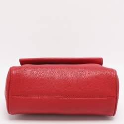 مملوكة مسبقًا CH Carolina Herrera Minuetto Small Red Leather Top Handle Bag 