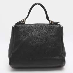 مملوكة مسبقًا حقيبة سي إتش كارولينا هيريرا مينييتو جلد أسود صغير بيد علوية