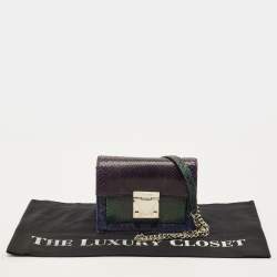 مملوكة مسبقًا حقيبة كروس جسم سي �إتش كارولينا هيريرا بايثون مهدب ثلاثي الألوان