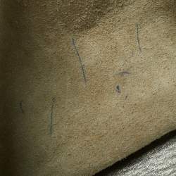 مملوكة مسبقًا Carolina Herrera Matryoshka Metallic Grey Monogram Leather Tote