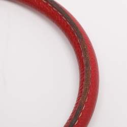 مملوكة مسبقًا CH Carolina Herrera Matteo Red Monogram Embossed Leather Tote