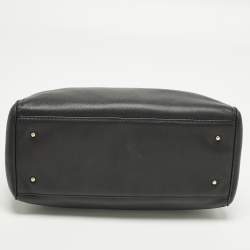 مملوكة مسبقًا CH Carolina Herrera Black Leather Charm Tote