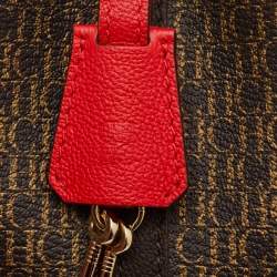 Pre Owned حقيبة يد سي أتش كارولينا هيريرا ماتريوشكا قماش مطلي وبني جلد