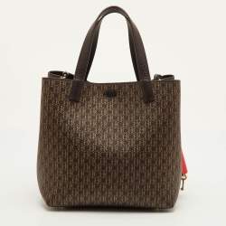 Pre Owned حقيبة يد سي أتش كارولينا هيريرا ماتريوشكا قماش مطلي وبني جلد